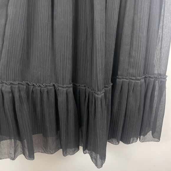 3.1 Phillip Lim Womens Silk Dress Size 0 Black Cream Embellished Flowy Cocktail - Picture 6 of 14